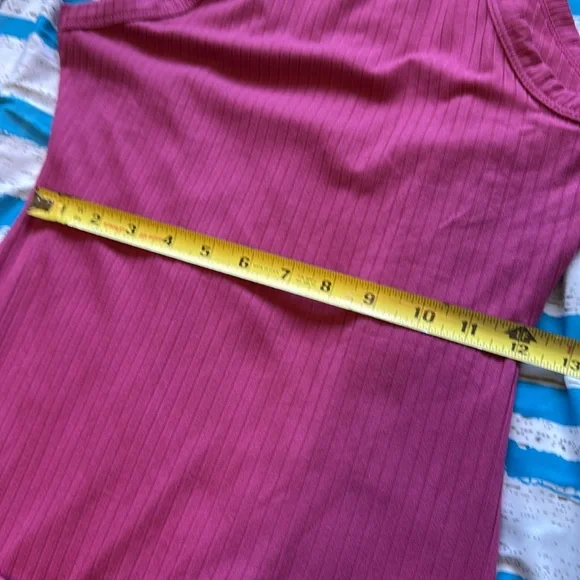 Bundle 2 knit long dresses- Hippie Rose Pink And Blue&white Strappy back Dress - Picture 12 of 15